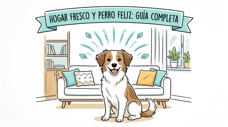 Perro feliz en un hogar limpio sin olores